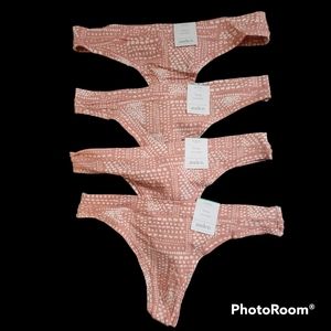 4/$11 Women's Comfort Thong - Auden Rose Pink Small